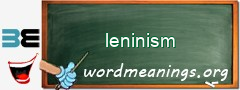 WordMeaning blackboard for leninism